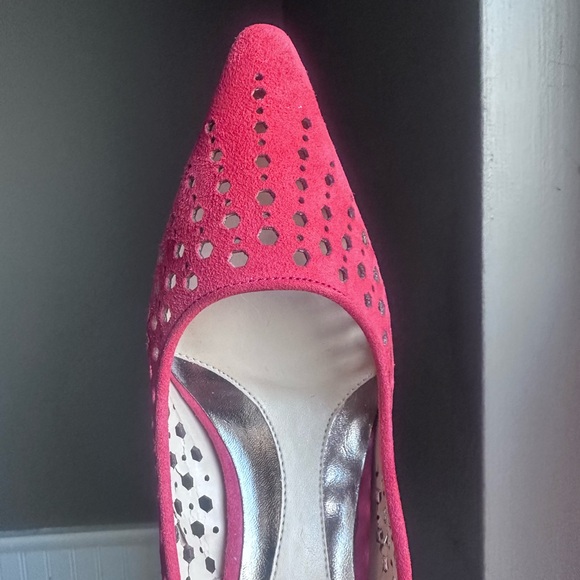 Calvin Klein Slingback Damaris Pumps Size 7 Coral Orange Red Slingback Heels - Picture 12 of 13